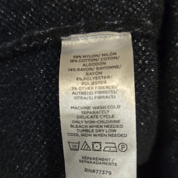 Ann Taylor 2023 Blue Floral With Metallic Silver Details Sweater Size Medium - Picture 8 of 16